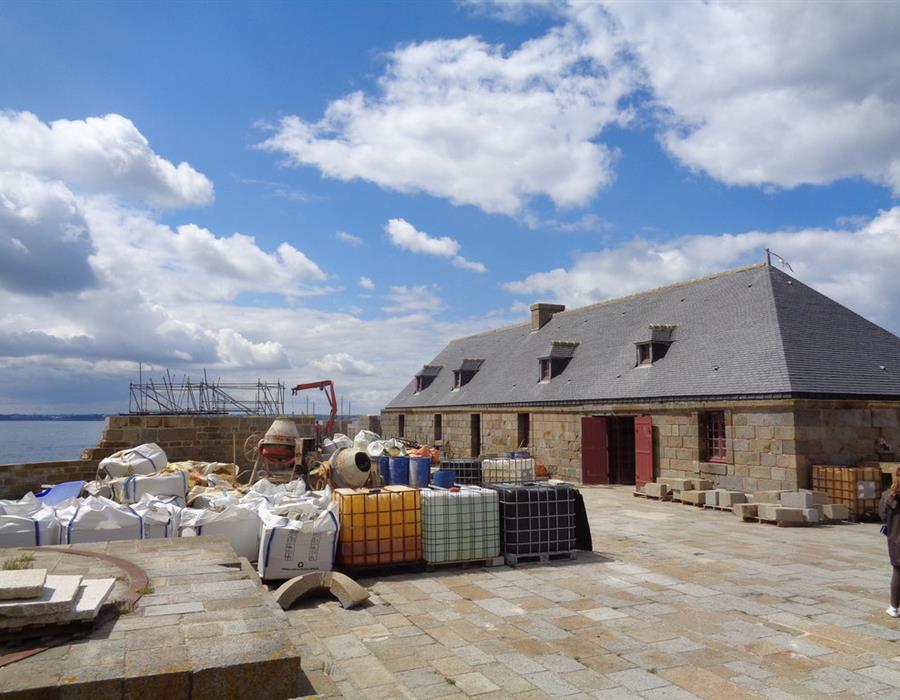 Rénovation, terrasse du fort de La Conchée - Groupe Villemain