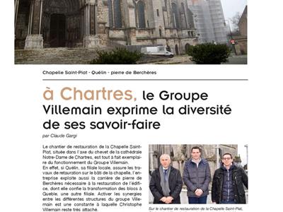 Article Pierre Actual, Janvier 2018, Chapelle St-Piat - Groupe Villemain